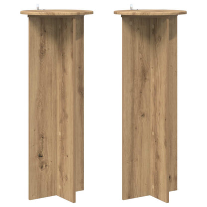 Planteholder 2 pcs Artisan eik Ø40 x 100 cm Konstruert tre