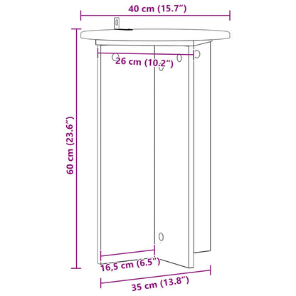 Planteholder 2 pcs Svart Ø40 x 60 cm Konstruert tre