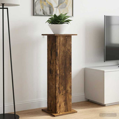 Planteholder 2 pcs Røkt Eik 30,5 x 30 x 100,5 cm Konstruert tre