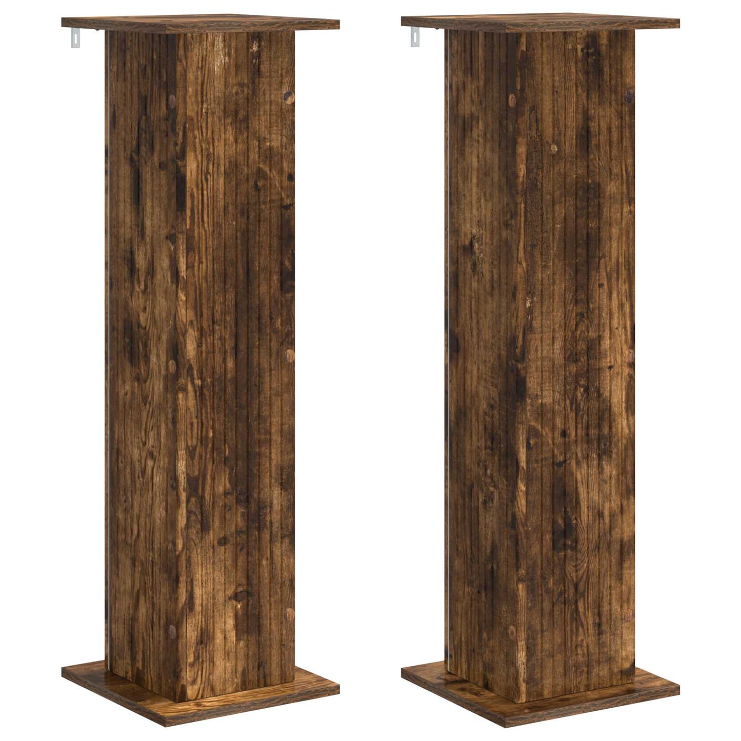 Planteholder 2 pcs Røkt Eik 30,5 x 30 x 100,5 cm Konstruert tre