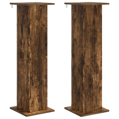 Planteholder 2 pcs Røkt Eik 30,5 x 30 x 100,5 cm Konstruert tre