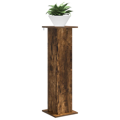 Planteholder 2 pcs Røkt Eik 30,5 x 30 x 100,5 cm Konstruert tre