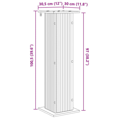 Planteholder Grå sonoma 30,5 x 30 x 100,5 cm Konstruert tre