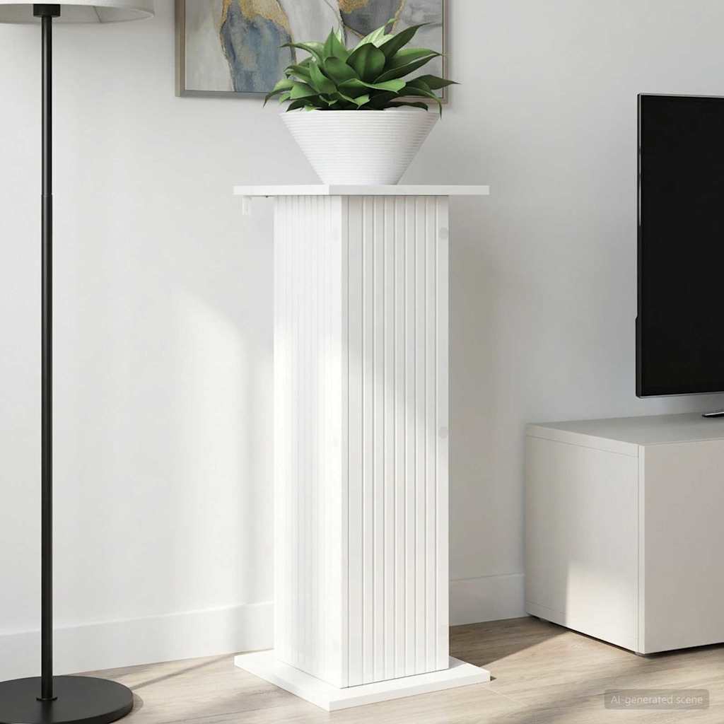 Planteholder 2 pcs Høgglans hvit 30,5 x 30 x 80,5 cm
