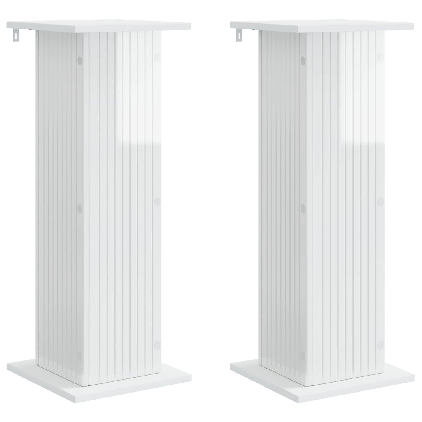 Planteholder 2 pcs Høgglans hvit 30,5 x 30 x 80,5 cm