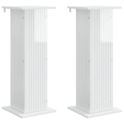 Planteholder 2 pcs Høgglans hvit 30,5 x 30 x 80,5 cm
