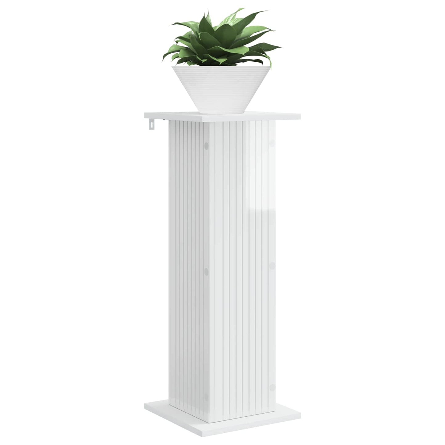 Planteholder 2 pcs Høgglans hvit 30,5 x 30 x 80,5 cm