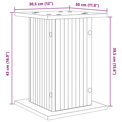 Planteholder 2 pcs Artisan eik 30,5 x 30 x 43 cm Konstruert tre