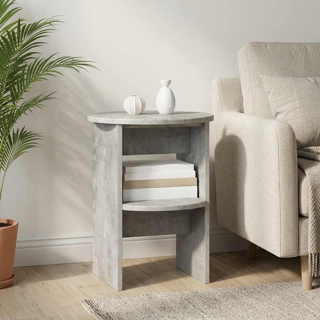 Sideskap 2 pcs BetongGrå Ø40 x 50 cm Konstruert tre