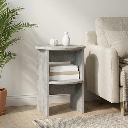 Sideskap 2 pcs BetongGrå Ø40 x 50 cm Konstruert tre