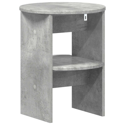 Sideskap 2 pcs BetongGrå Ø40 x 50 cm Konstruert tre