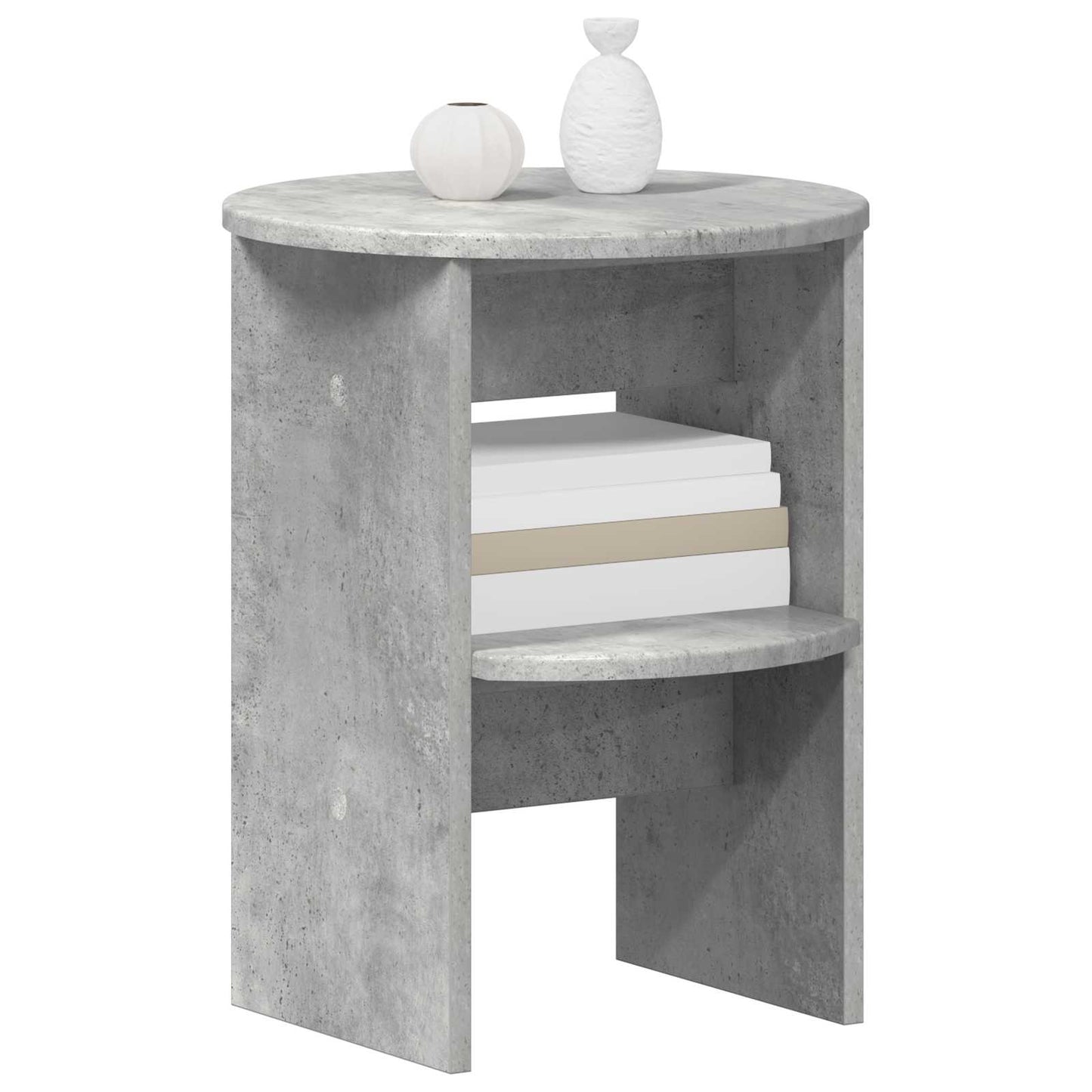 Sideskap 2 pcs BetongGrå Ø40 x 50 cm Konstruert tre