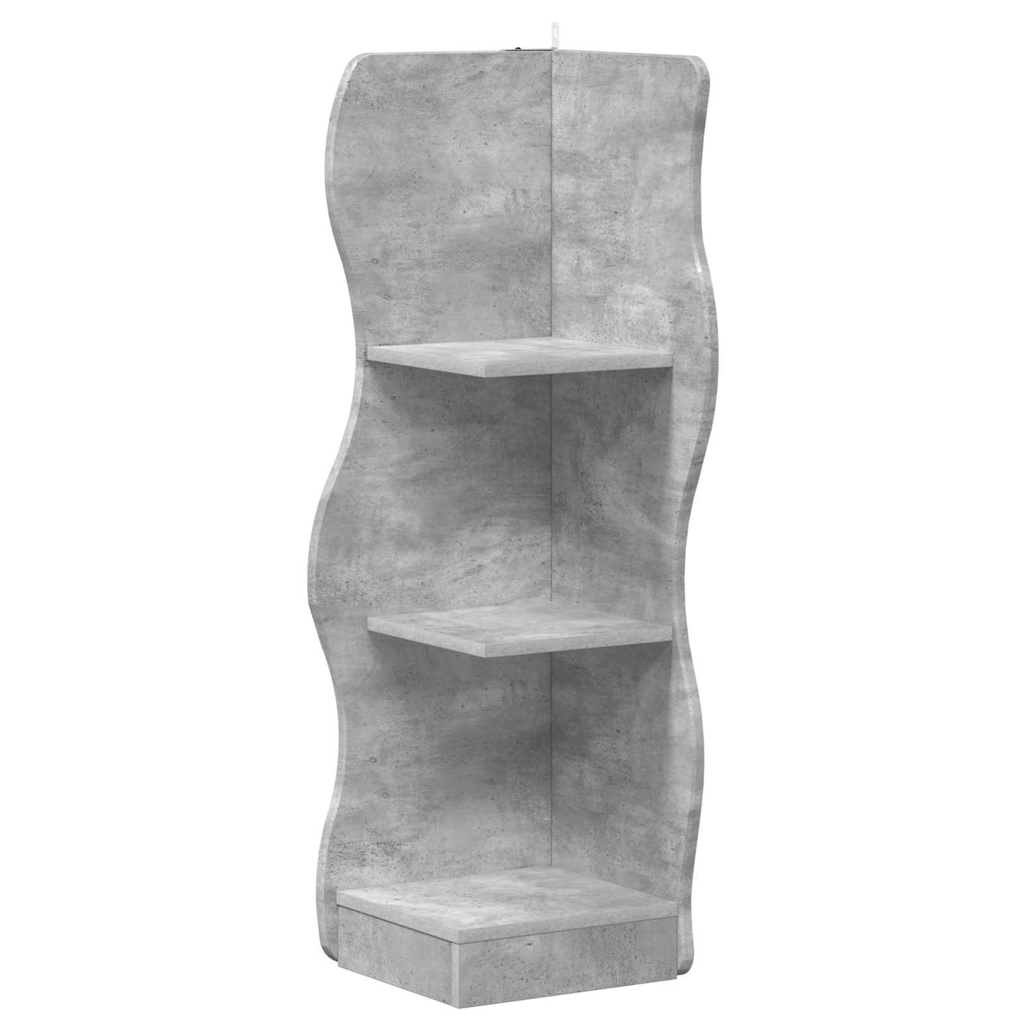 Hjørnehylle med hylle Betonggrå 34 x 33 x 102 cm Konstruert tre