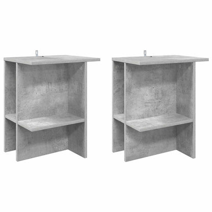 Kaffebord 2 pcs Betonggrå 40 x 30 x 49 cm Konstruert tre