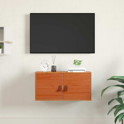 Veggskap Brun med hylle Vokset Brun 60 x 30 x 30 cm Massiv furu