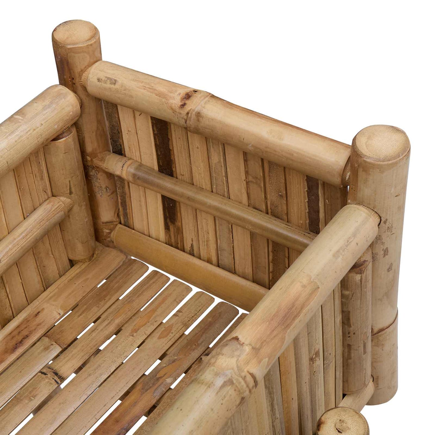 Hagepotte med holder Naturlig 50 x 38 x 114 cm Bambus