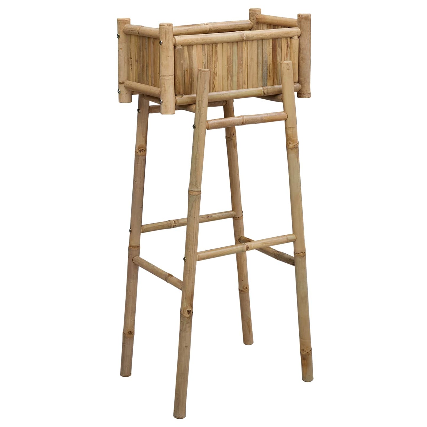 Hagepotte med holder Naturlig 50 x 38 x 114 cm Bambus