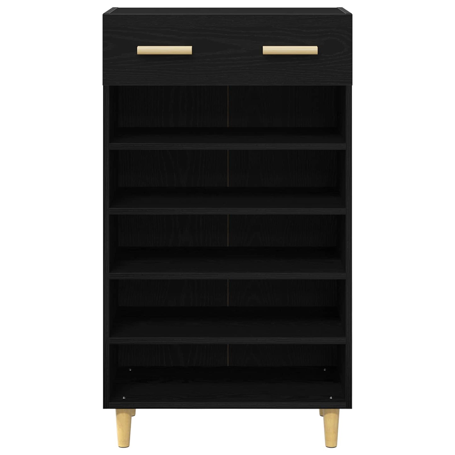 Sko Skap med skuff Svart Eik 60 x 35 x 105 cm Konstruert tre