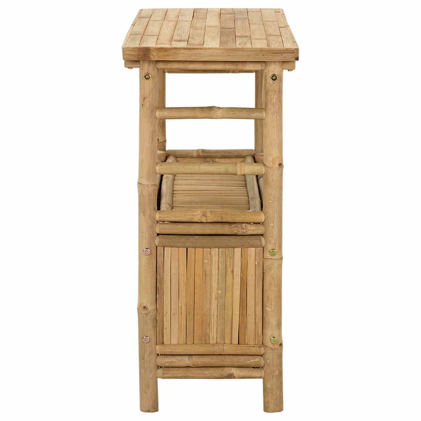 Konsollbord med hylle med dør Naturlig 80 x 35 x 75 cm Bambus