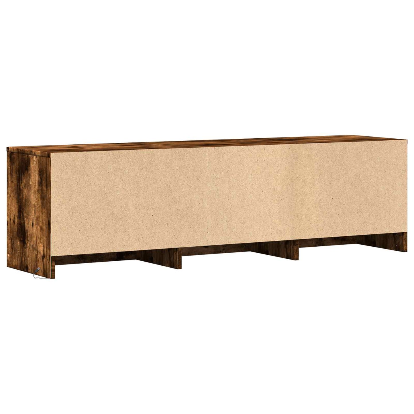 TV-benk med LED Røkt Eik 140 x 34 x 40 cm Konstruert tre