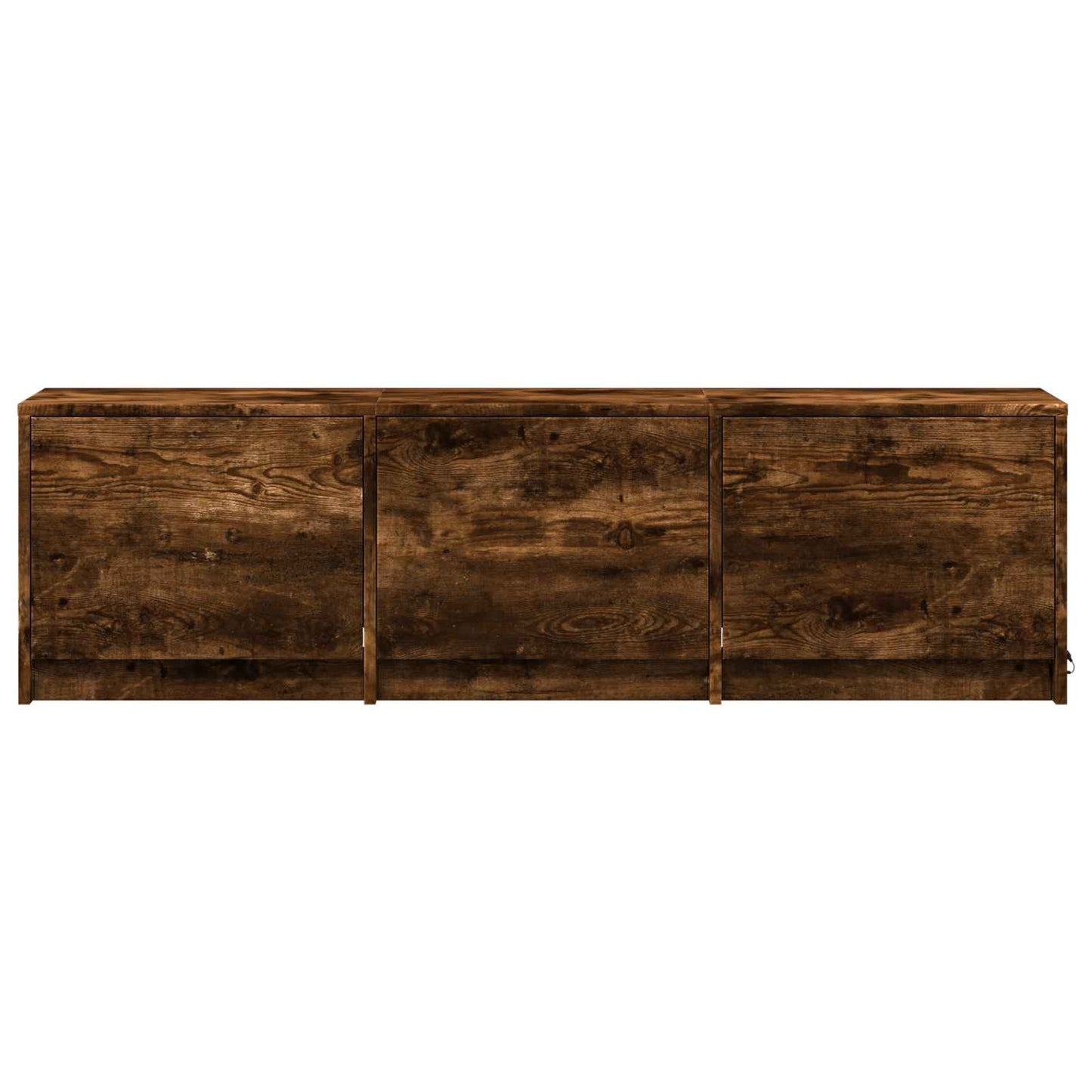 TV-benk med LED Røkt Eik 140 x 34 x 40 cm Konstruert tre