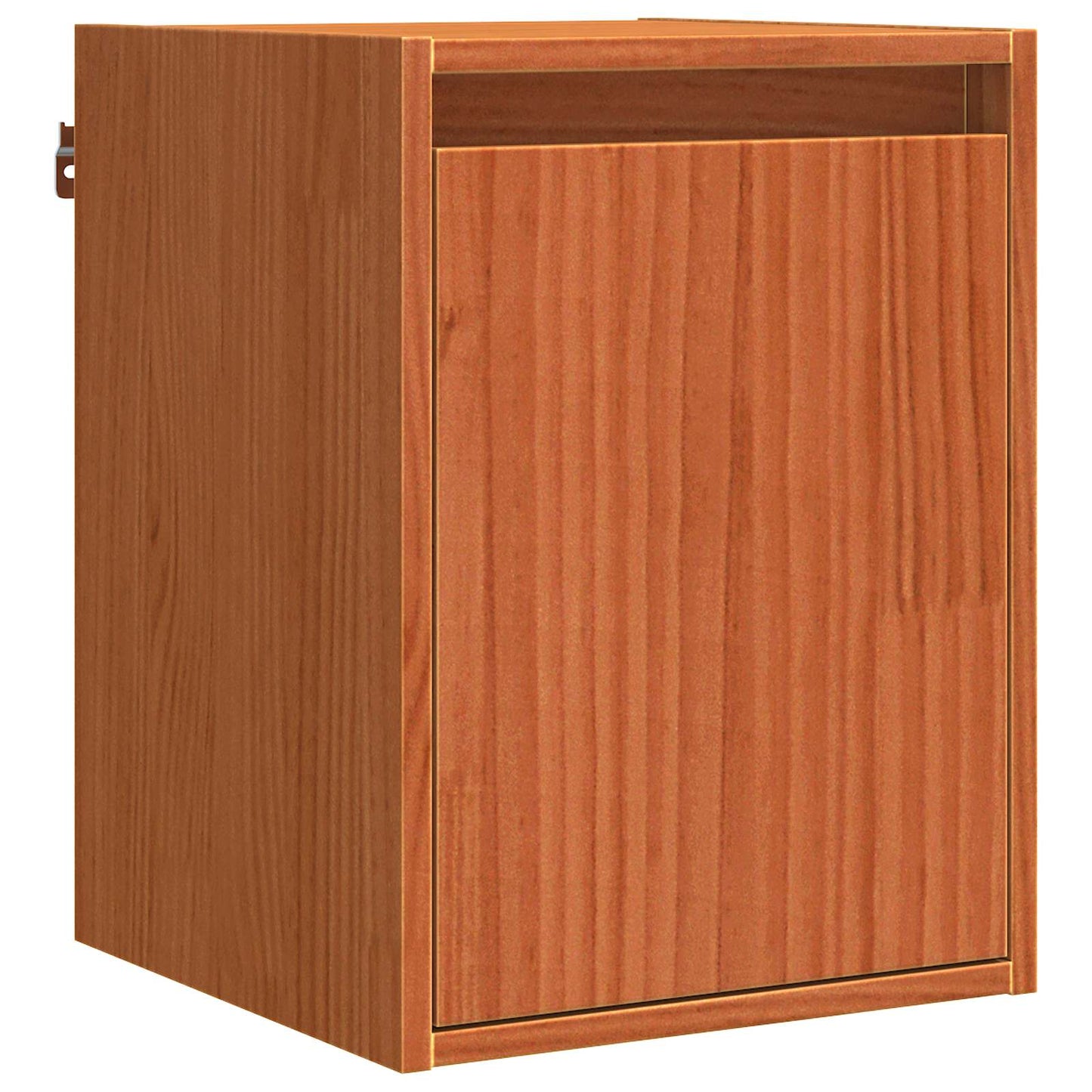 Veggskap med dør 2 pcs Vokset Brun 30 x 30 x 40 cm Massiv furu