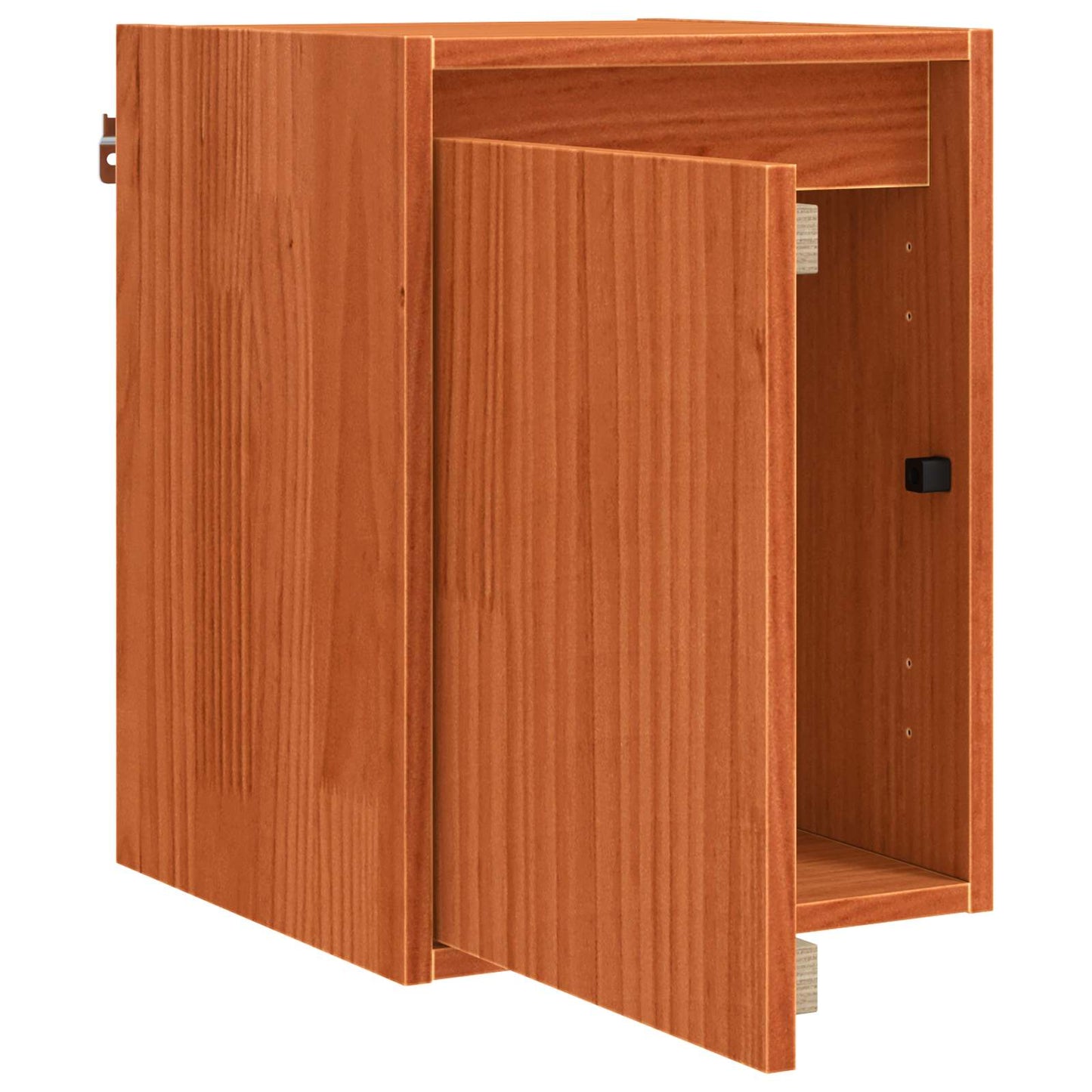 Veggskap med dør 2 pcs Vokset Brun 30 x 30 x 40 cm Massiv furu