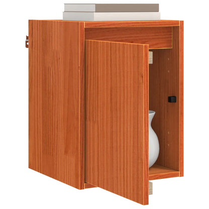 Veggskap med dør 2 pcs Vokset Brun 30 x 30 x 40 cm Massiv furu