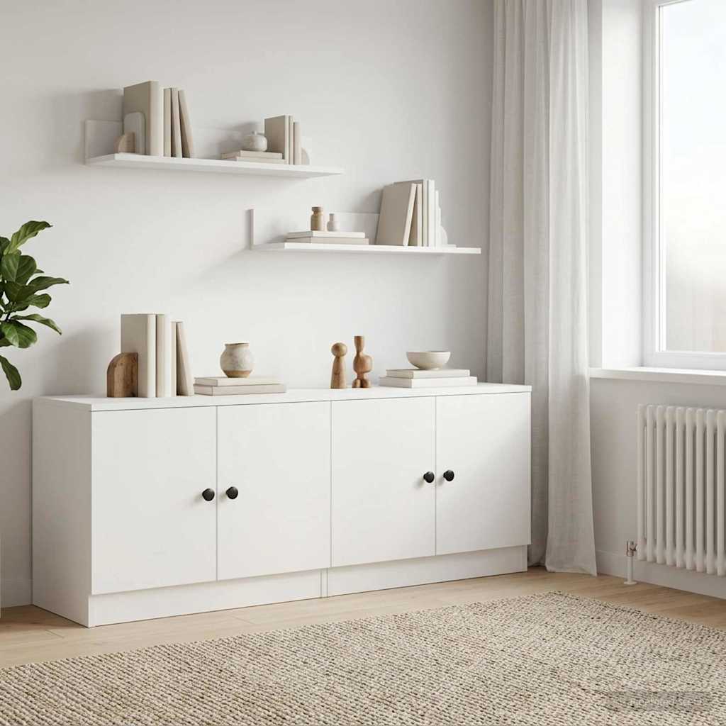 Sengeskap med lagring 2 pcs Hvit 66 x 35 x 48 cm Konstruert tre