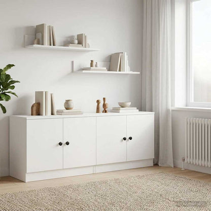 Sengeskap med lagring 2 pcs Hvit 66 x 35 x 48 cm Konstruert tre