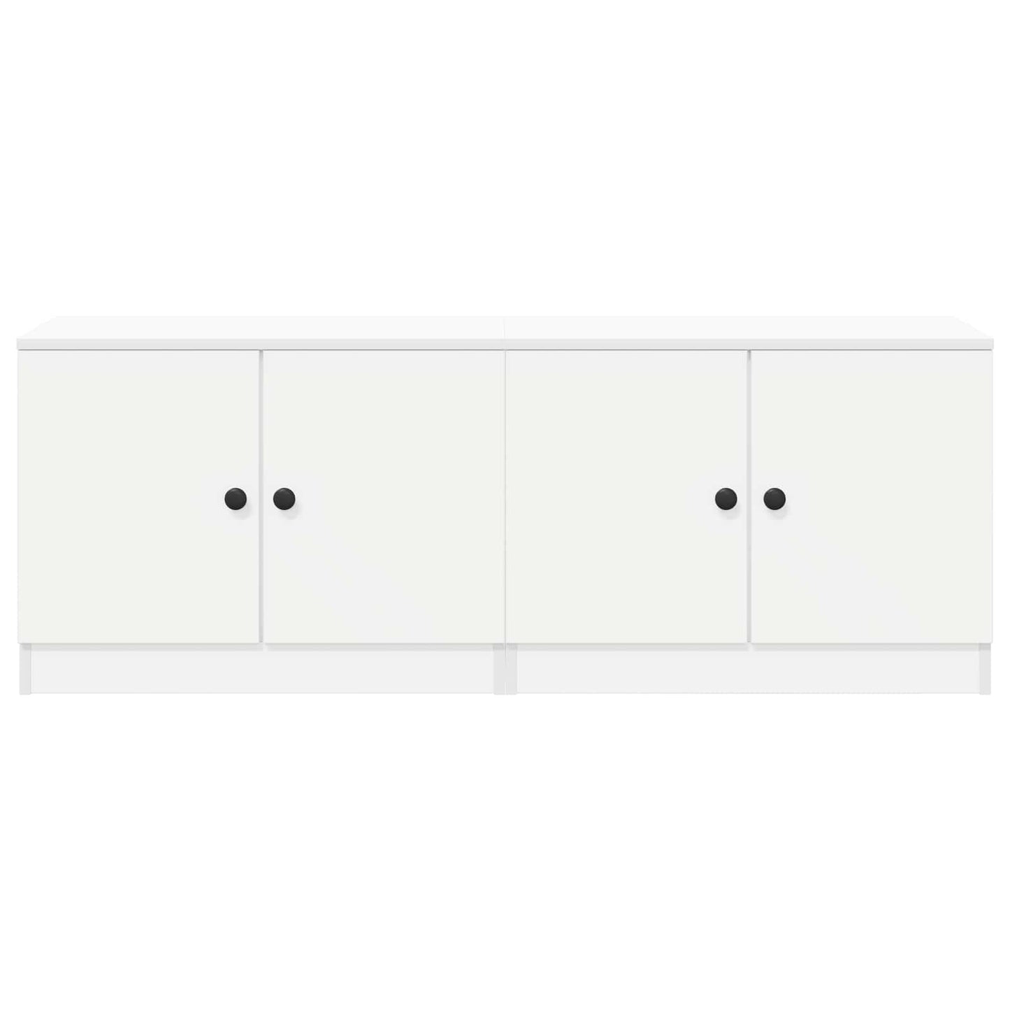 Sengeskap med lagring 2 pcs Hvit 66 x 35 x 48 cm Konstruert tre