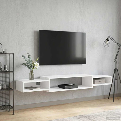 Vegghengt TV-skap Veggmontert Hvit 180 x 28 x 21 cm