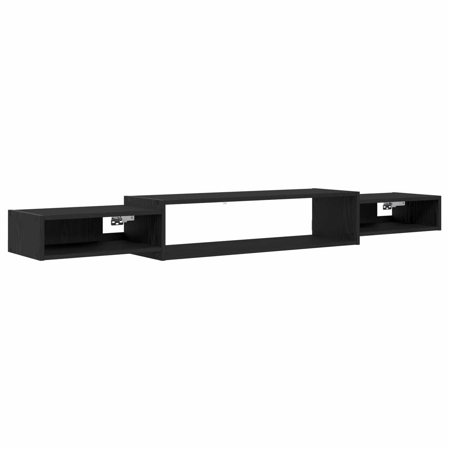 Vegghengt TV-skap Veggmontert Svart eik 180 x 28 x 21 cm