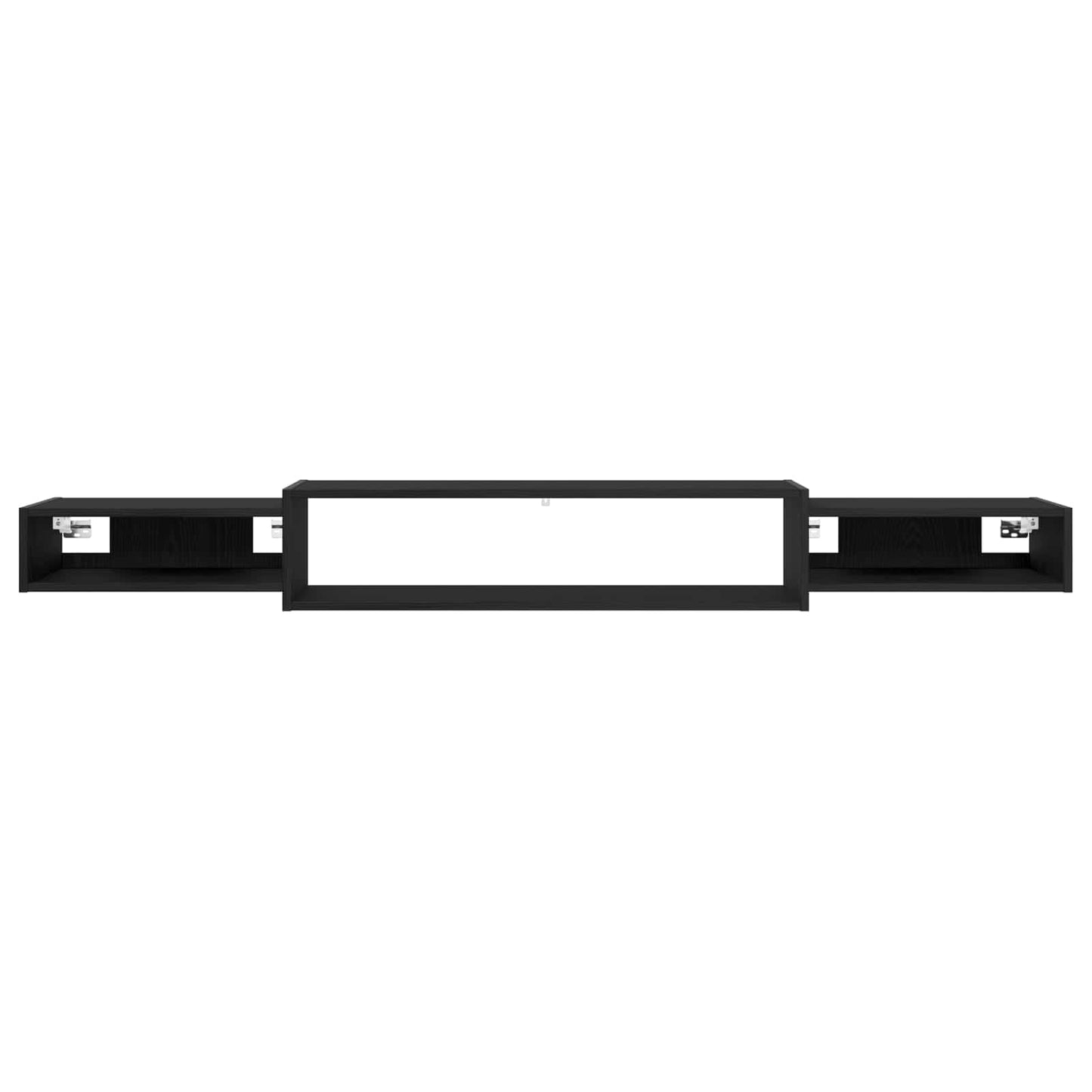 Vegghengt TV-skap Veggmontert Svart eik 180 x 28 x 21 cm