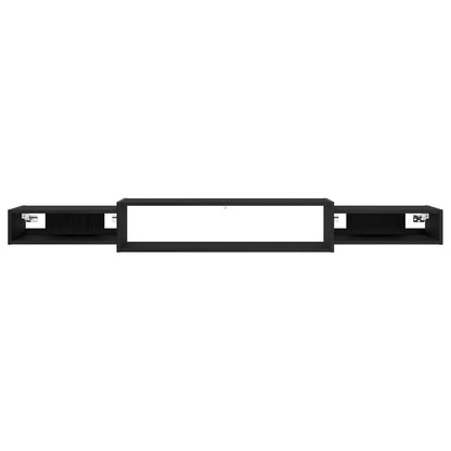 Vegghengt TV-skap Veggmontert Svart eik 180 x 28 x 21 cm