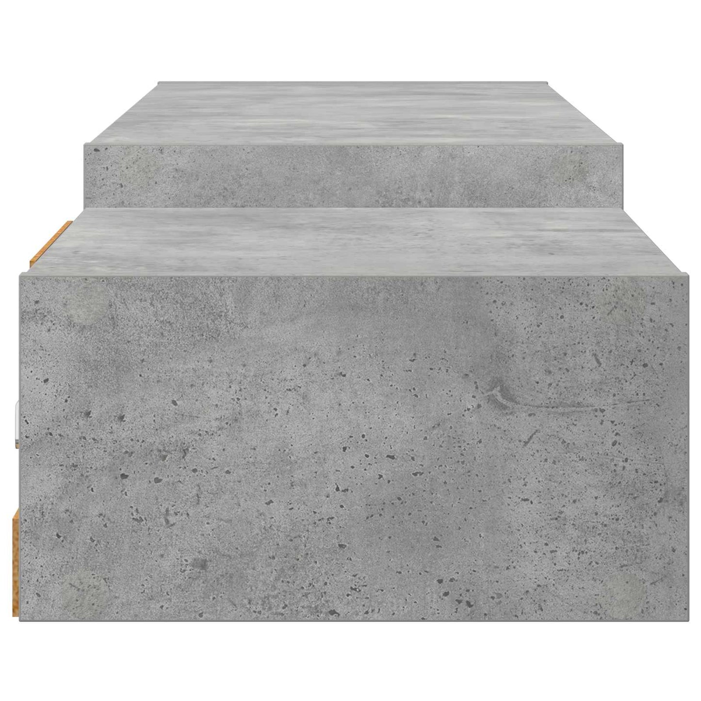 Vegghengt TV-skap Veggmontert Betonggrå 180 x 28 x 21 cm