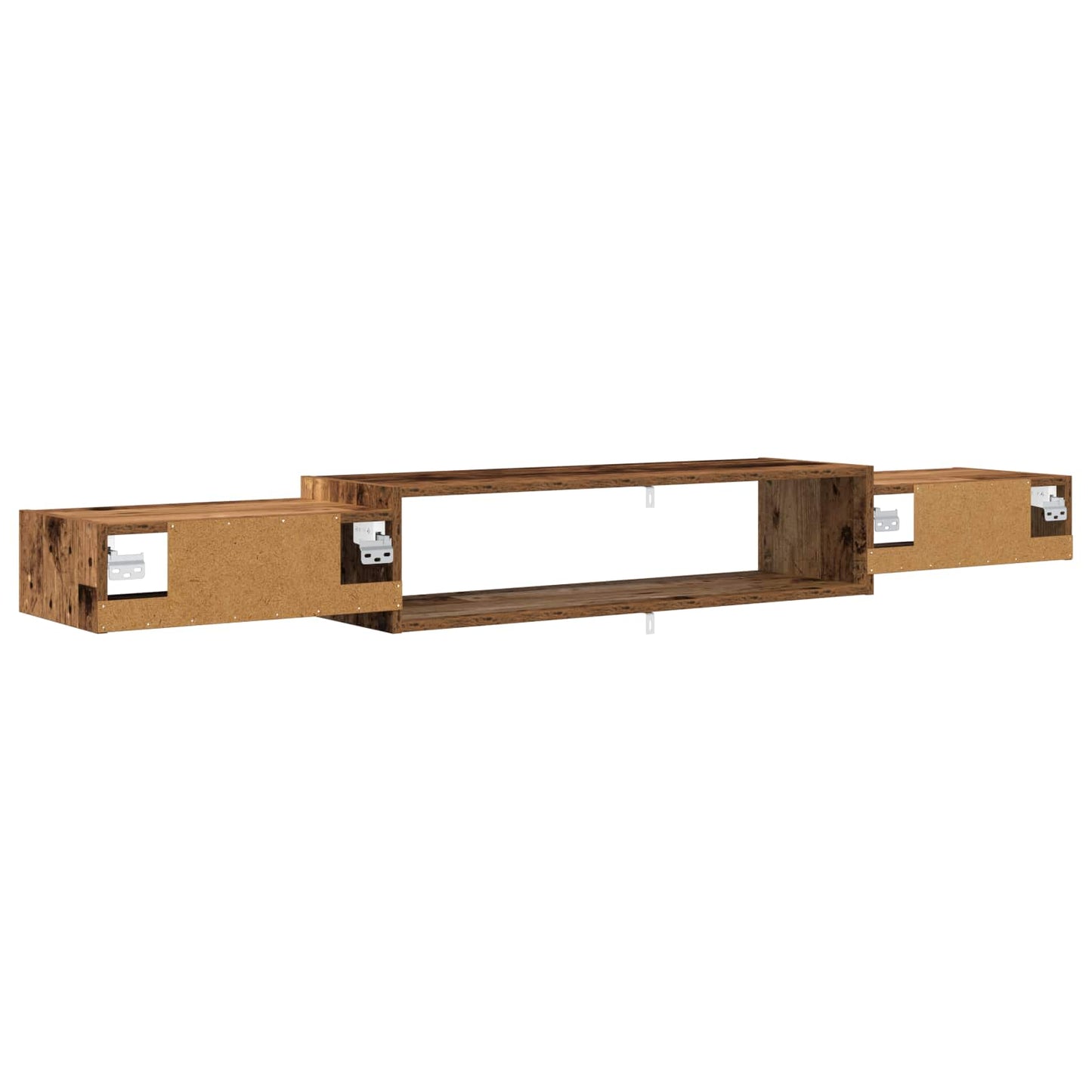 Vegghengt TV-skap Veggmontert Gammelt tre 180 x 28 x 21 cm