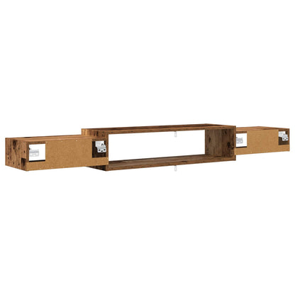 Vegghengt TV-skap Veggmontert Gammelt tre 180 x 28 x 21 cm