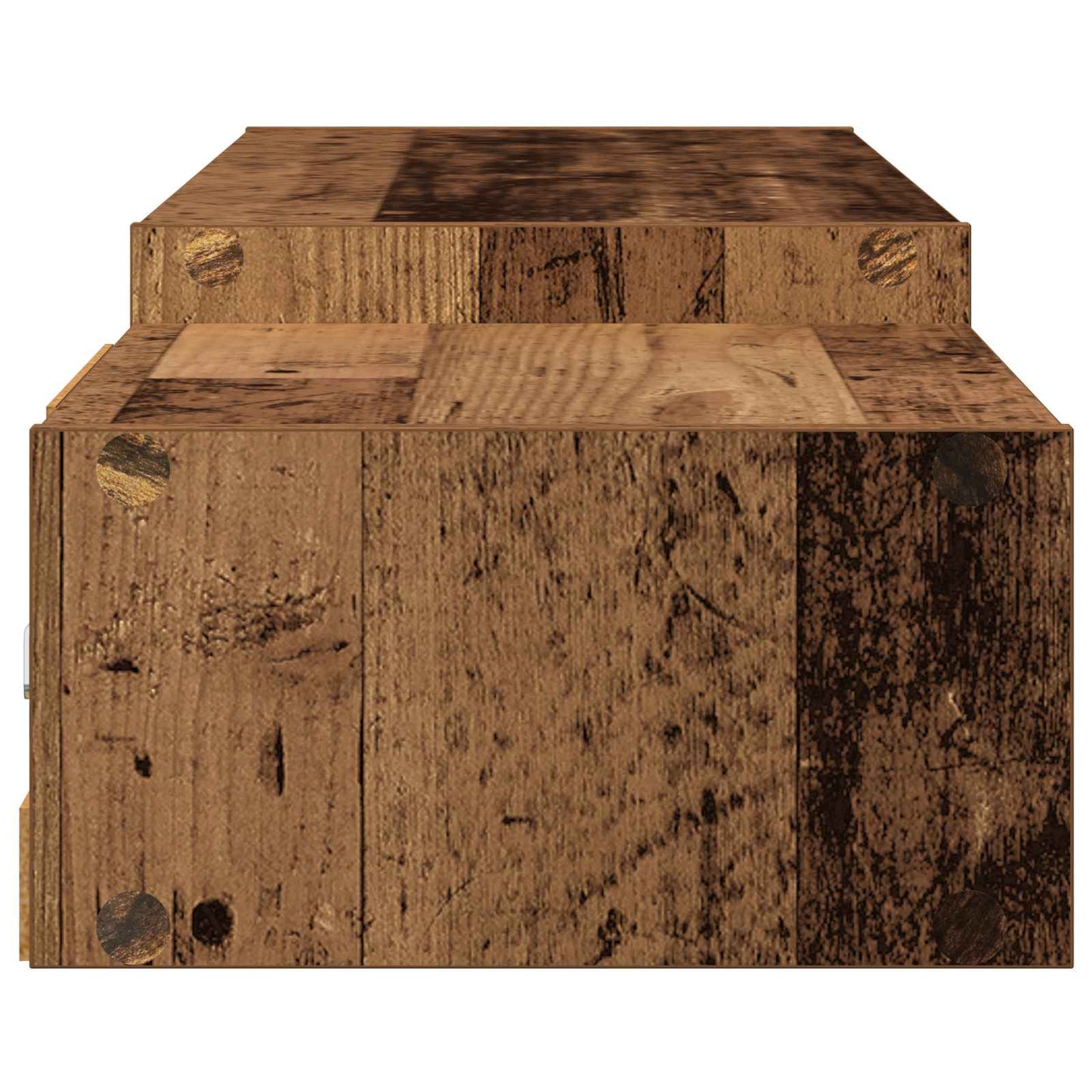 Vegghengt TV-skap Veggmontert Gammelt tre 180 x 28 x 21 cm
