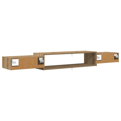 Vegghengt TV-skap Veggmontert Artisan eik 180 x 28 x 21 cm