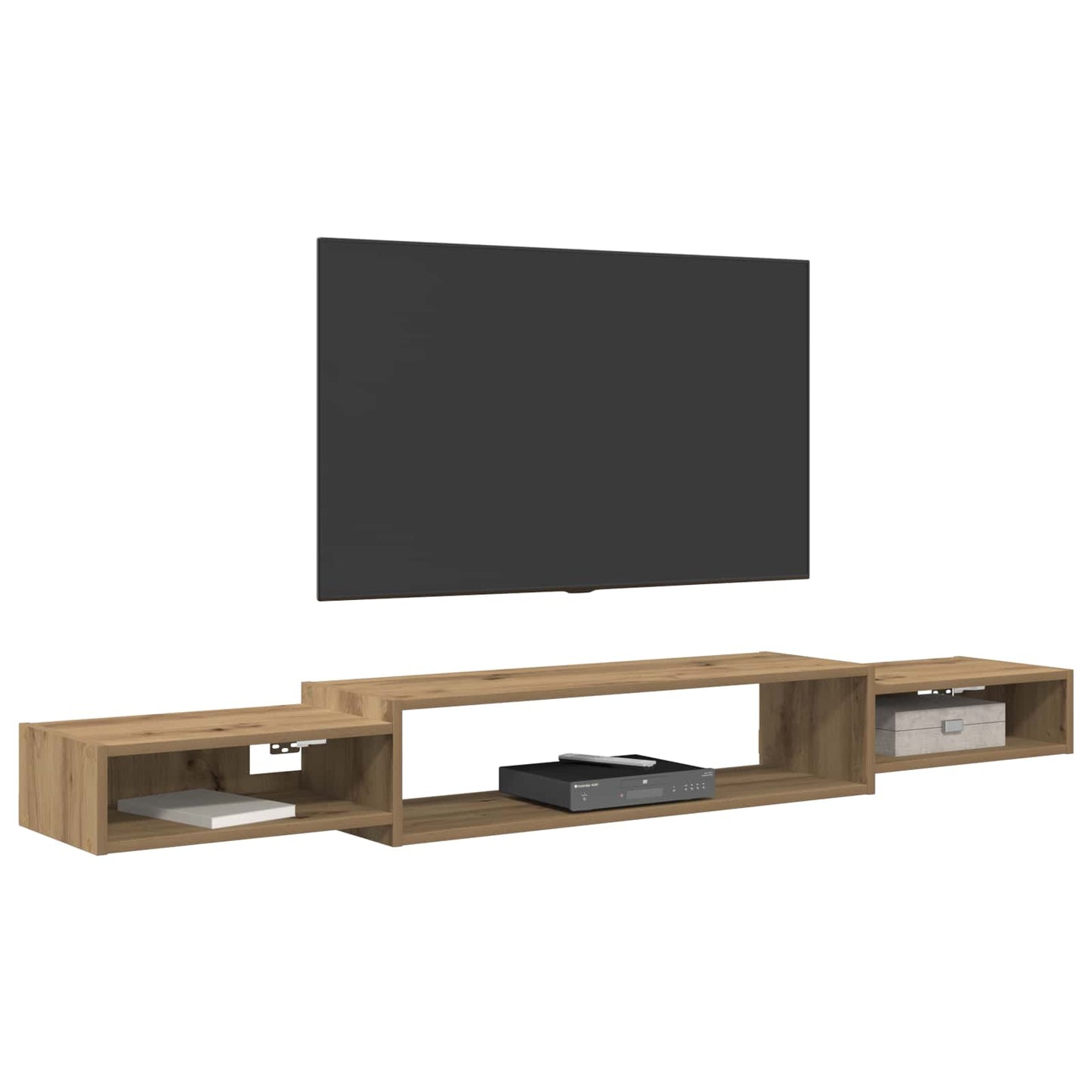 Vegghengt TV-skap Veggmontert Artisan eik 180 x 28 x 21 cm