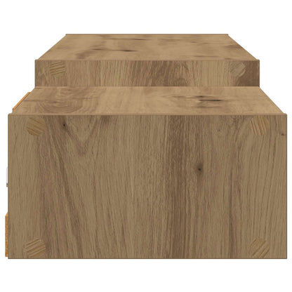 Vegghengt TV-skap Veggmontert Artisan eik 180 x 28 x 21 cm