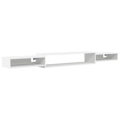Vegghengt TV-skap Veggmontert Hvit 220 x 28 x 21 cm