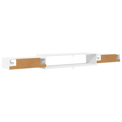 Vegghengt TV-skap Veggmontert Hvit 220 x 28 x 21 cm