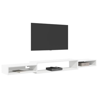 Vegghengt TV-skap Veggmontert Hvit 220 x 28 x 21 cm
