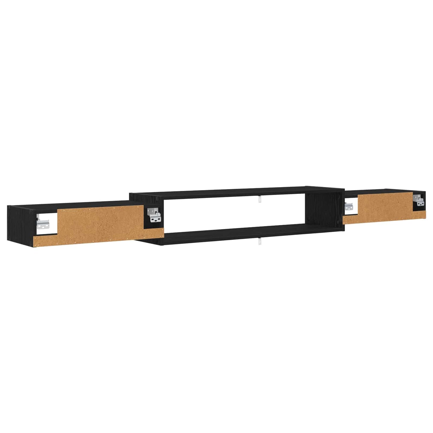 Vegghengt TV-skap Veggmontert Svart eik 220 x 28 x 21 cm