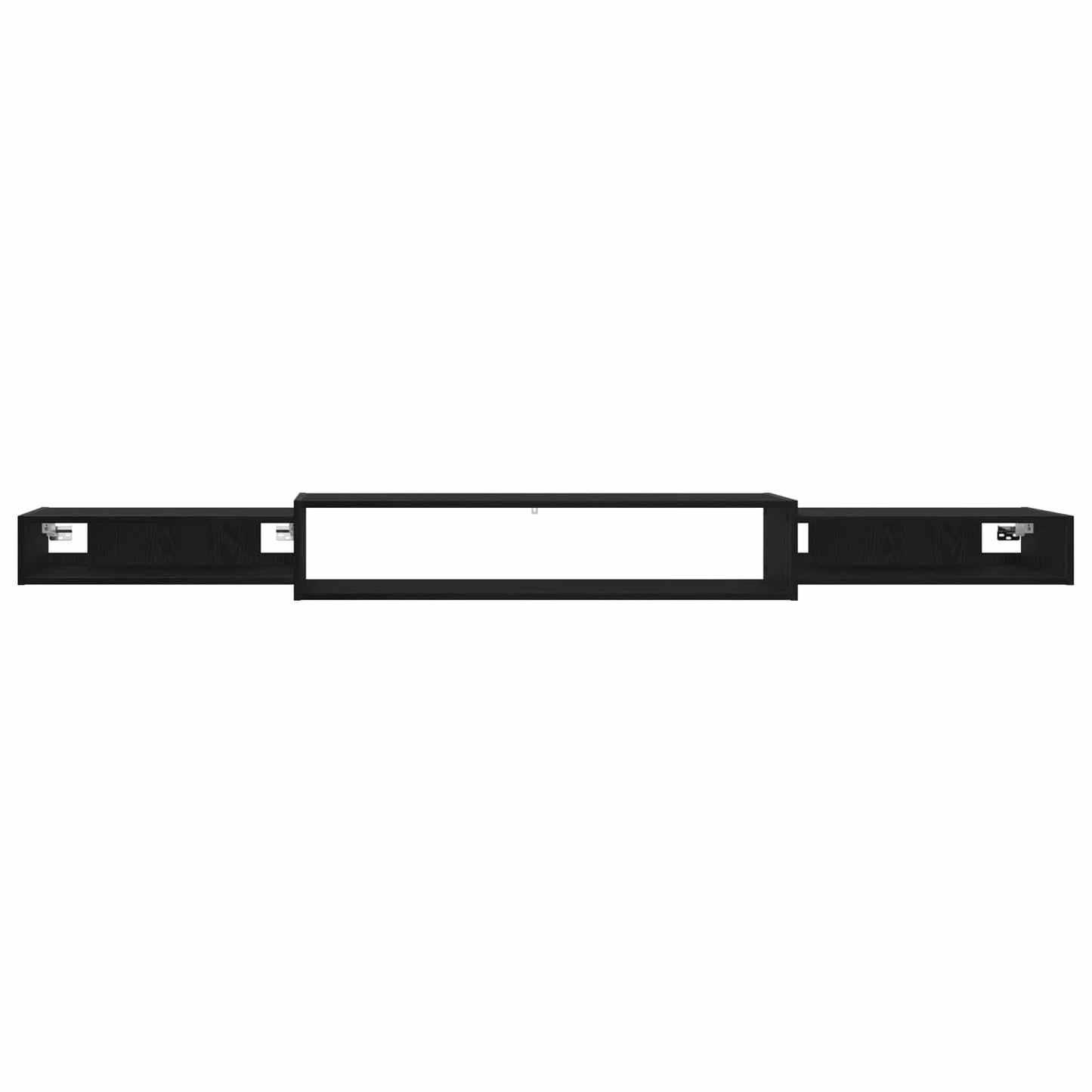 Vegghengt TV-skap Veggmontert Svart eik 220 x 28 x 21 cm