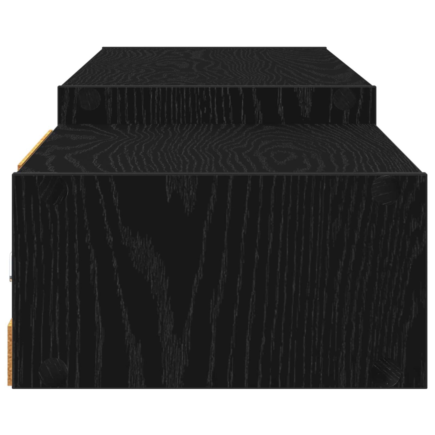 Vegghengt TV-skap Veggmontert Svart eik 220 x 28 x 21 cm