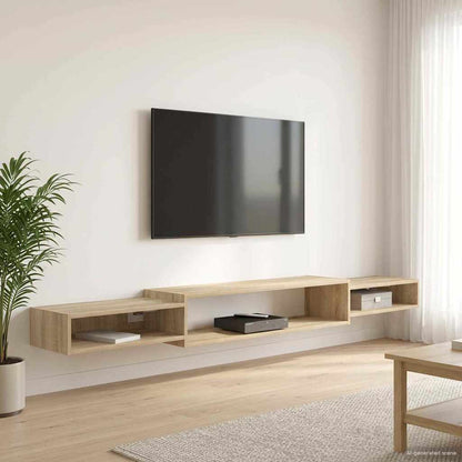 Vegghengt TV-skap Veggmontert Sonoma eik 220 x 28 x 21 cm