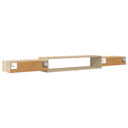 Vegghengt TV-skap Veggmontert Sonoma eik 220 x 28 x 21 cm